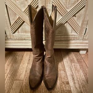 Shyanne Women’s Charlene Tall Western Boots Distressed Brown Leather Sz 8